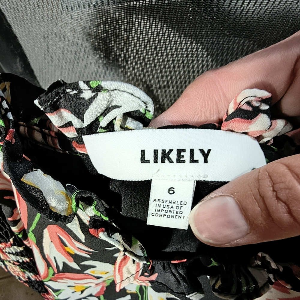 Likely Black Floral Mini Dress - Picture 12 of 14